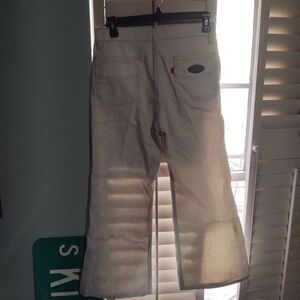 Vintage 1960s Levi's White Denim With Brass Pocket Tag